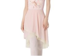 hogtnd Jupe de danse en Nylon respirant, taille intégrée, nouée, Double couche, pratiques de Ballet pour de longues pratiques