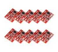 hogtnd Lot de 10 interrupteurs capacitifs TTP223, module à touches avec indicateurs LED pour systèmes domotique, réactions rapides, interrupteur tactile capacitif