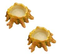 hogtnd Lot de 2 conservations, résines, reptiles, enclos décoratifs, volcans, caches, favoriser la sécurité des animaux de compagnie, hygiène et durabilité, décoration naturelle pour terrariums