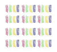 hogtnd Lot de 48 jouets pour chats rebondissants silencieux avec élastiques colorés pour animaux de compagnie pour félins actifs à mâcher colorés