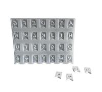hogtnd Moule en silicone flexible pour lettres, drapeaux, porte-clés, texture en silicone pour travaux de plâtre et décoration de la maison, forme créative de lettres et drapeaux