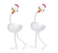 hogtnd Petite veilleuse en forme de poule - Lampe de table réglable - Lampe de lecture portable - Facile à fixer - Jouet de chevet - Recharge de jouets