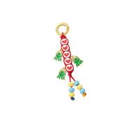 hogtnd Porte-clés tendance en forme de cœur en forme de fruit - Bijoux en métal plaqué - Accessoire créatif pour femme, Grenouille rouge