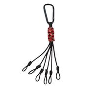 hogtnd Porte-outils de camping multifonctionnel tressé cordon mousqueton sac à dos boucles porte-clés facile à transporter cordon tressé multifonction mousqueton