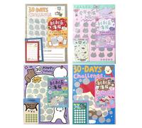 Hogvinnatil Affiche à gratter des objectifs, à gratter des défis | Affiche de la à gratter 4X pour de bonnes habitudes | Affiche de choses à remplir les chaussettes de Noël