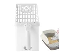 Hogvinnatil Balayette pour Litière avec Support - Grande Capacité Portable Pelle À Déjections Animales,Accessoires pour Animaux De Compagnie Voyage Extérieur Chaton Lapin Petits Animaux Appartement