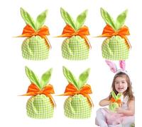 Hogvinnatil BASSE DE PASSAGE PASTERA, BASSE GOODIE EASQUA - Bunny Ears Goodie Sacs Candy Storage,5x étapes cadeaux avec arc, fêtes favorise les décorations de Pâques pour les jouets pour les