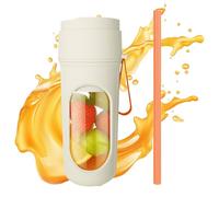 Hogvinnatil Blender de voyage pour smoothies presse-agrumes portable et sans fil, mixeur électrique de jus de fruits - Mixeur de taille personnelle, mélangeur à glace pour fruits de 450 ml, fabricant