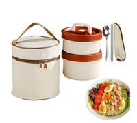 Hogvinnatil Boîte à lunch pour hommes, récipients thermiques pour aliments pour repas | Set de boîtes à lunch multi-compartiments avec couverts, boîtes pour aliments prêts à micro-ondes, idéales pour