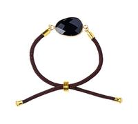 Hogvinnatil Bracelet en pierre naturelle, bracelet en, bracelets pour femme avec de vraies pierres précieuses naturelles, bracelet réglable avec bords irréguliers, bijoux avec améthyste pour