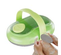 Hogvinnatil Brosse de bain pour douche, pinceau de massage de douche, brosse de douche avec distributeur de savon, poignée non glissante, accessoire de salle de bain pour hommes, femmes, filles