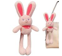 Hogvinnatil Bunnies en peluche, peluche de lapin farcie, 11,81 pouces tirer sur Lapin de Lapin de Pâques, Décorations de maison pour animaux, trucs de décoration élastique, charme de
