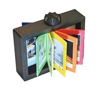 Hogvinnatil Cadre pivotant pour photo | album photo rotatif, cadre photo à manivelle 360 degrés avec 12 compartiments décoration de table pour maison chambre à coucher, salon couple amis fête des