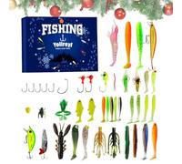 Hogvinnatil Calendrier de l'Avent - Calendrier de compte à rebours pour Noël 24 jours, équipement Appât eau salée douce pour adultes - Adolescents Mari Père Grand-père