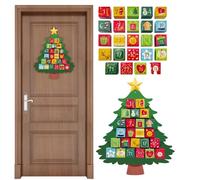 Hogvinnatil Calendrier De L'Avent - Décoration de Compte à Rebours de 24 Jours - Décorations de Noël Artisanales pour Arbre de Noël - Pour La Décoration Du Mur De La Maison Durant La Saison Des Fêtes