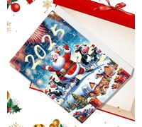 Hogvinnatil Calendrier de l'Avent Noël | Calendrier avec Vaches Compte à Rebours pour Noël - Décoration Jouet Figures Dessin Animé pour Famille Enfant
