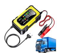 Hogvinnatil Chargeur de batterie de voiture - Chargeur de batterie de voiture 12 V et 7 A, outil de charge avec écran LCD couleur et gonfleur pour moto camionnette, équipement de charge pour garage et