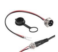 Hogvinnatil Chargeur pour scooter tête d'aéronef, charge tête d'aviation à 3 broches, port de charge à 3 broches pour scooter électrique - Prise de port de charge avec design à 3 broches avec rond