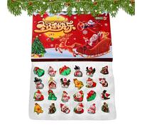 Hogvinnatil Compte à Rebours de Noël - 24 Jours de Décorations de Pendentifs Collectionnables | Jouets de Compte à Rebours de Noël - pour Maison Salon Chambre École Fête Célébration Hivernale Activité