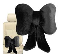 Hogvinnatil Coussin de nuque de voiture | Coussin de nuque avec nœud papillon pour appuie-tête de voiture, en peluche, mignon, coussin d'appui-tête, pour la plupart des voitures