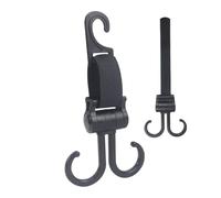 Hogvinnatil Crochets de poussette - Crochets doubles pour siège auto avec sangles et clips, crochets doubles antidérapants, organisateurs rotatifs pour dossiers, accessoires de voiture pour chaises