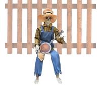 Hogvinnatil Décorations Squelette Halloween,Squelettes animés avec Banjo pour Halloween | Décorations avec Yeux et Musique Joints Articulables pour Jardin Avenue Photographie Entrée Boutique