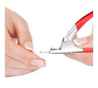 Hogvinnatil Faux ongles - Outil de pédicure - En acier inoxydable - Pour faux ongles - Faux conseils - Type U - Pour femme et fille