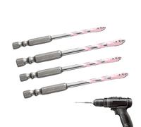 Hogvinnatil Forets à béton | Lot de 4 forets excentriques dentelés pour verre - Outils renforcés à 4 rainures pour porcelaine maçonnerie céramique métal bois verre