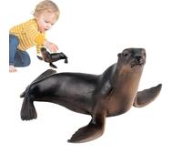 Hogvinnatil Jeux d'animaux arctiques, jouet polaire, Moo SEAL miniature réaliste, Ornements de cognition à la science et à l'éducation, réunions à la maison décorations de gâteau