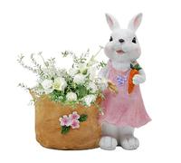 Hogvinnatil Jolie planteuse, planteur d'animaux | Pot décoratif en forme de lapin de lapin - 20 cm - Décoration de jardin décorative, porte-stylo pour la décoration du