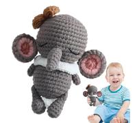 Hogvinnatil Jouet à hochet pour bébés, Crochet en bois bébé hochet - Secouer le hochet animal au crochet sensoriel | Jouet apaisant de Teether, Stuffers de panier de Pâques, décor de baby shower