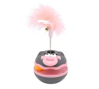 Hogvinnatil Jouet roulant pour chats | Jouet rotatif stimulant avec boule, jouets d'intérieur avec plumes et cloche pour exercice et plaisir
