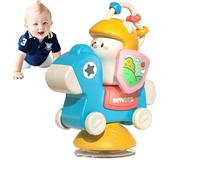 Hogvinnatil Jouets de chaise haute avec aspiration, jouet de la ventouse de chaise haute | Jouet de dessin animé à la ventouse pour chaise haute - Interactive éducatif bébé dentition mailleur Table