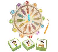 Hogvinnatil Labyrinthe magnétique de couleurs et chiffres | Horloge labyrinthe tableau magnétique Jeux | Jeu d'appariement en bois, classification par couleurs, jouets éducatifs, habiletés motrices
