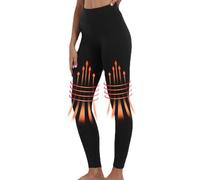Hogvinnatil Legging doux et chaud pour femme, legging élastique pour femme, legging taille haute, chaud legging taille haute, confortable legging slim élastique ultra doux pour la maison, l'hiver