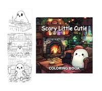 Hogvinnatil Livre de Coloriage Halloween pour - Livre de Coloriage | 40 Feuilles Pour Dessiner Art Doodle Dessin Animé Pour Maison École Voyage Stimule La Créativité