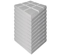 Hogvinnatil Lot de 10 plaques d'insonorisation en mousse absorbant le bruit pour murs - 30 x 30 x 5 cm - Haute densité - Couverture insonorisée ignifuge pour salon de l'appartement