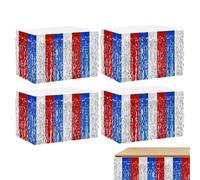 Hogvinnatil Lot de 4 jupes de table à franges en feuille, 4 pièces, toile de de scène, rideaux de bureau de 29 x 108 pouces pour banquet d'hôtel