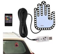 Hogvinnatil Lumière de geste à la main pour voiture, geste à main led pour voiture, signe de LED avec télécommande, signal arrière, drôle, gadget automobile pour alerte