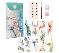 Hogvinnatil Marque-pages Pour Lectrices - 10 Marque-Pages Aquarelle,Kit d'Accessoires Esthétiques pour Marque-Pages Femmes Étudiantes Enseignants Lecteurs Scolaires Collection et Décoration