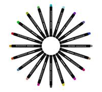 Hogvinnatil Marqueurs de tissu permanents, stylos en tissu pour vêtements permanents | 20 couleurs Ensemble de peinture textile indélébile, outil de dessin pour et adultes, fournitures