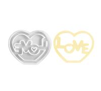 Hogvinnatil Moule en forme de cœur, bricolage époxy pour la fête des mères | Kit de moulage en silicone de qualité alimentaire artisanat décoratif pour femmes, familles, amis et fêtes