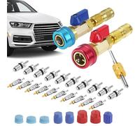 Hogvinnatil Outil de retrait de base Hvac, kit d'outils rapides pour enlever et installer les noyaux de soupape, kit ergonomique rapide accessoires remplacement réparation pour systèmes de