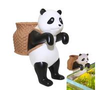 Hogvinnatil Panda grimpant - Petit aquarium - Adorable panda - Décoration créative pour petits animaux - Accessoire d'aquarium - Pour les amateurs faits à la main