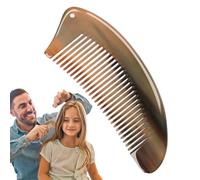 Hogvinnatil Peigne à cornes de buffle, peigne à cornes de bœuf,Brosse de cheveux à dents larges Frousse naturelle anti-statique Corne naturelle | Brosse os de massage des à la main pour le cuir