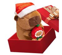 Hogvinnatil Peluche de Noël,Coussin Doux de Noël avec Chapeau | en Peluche Adorable Décorative - pour Enfant en Bas Âge Vacances Voiture Chambre Canapé Salon Bureau Voyage Garderie Heure du