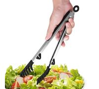 Hogvinnatil Pince à pâtes - Pince à spaghettis en silicone, Ustensile de 30 cm avec manche en acier inoxydable pour cuisine, barbecue, buffet, camping, barbecue, restaurant