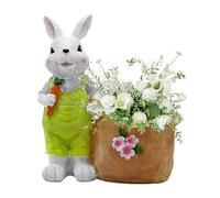 Hogvinnatil Planteur de lapin, jolie planteuse - Pot décoratif en forme de lapin de lapin | 20 cm - Décoration de jardin décorative, porte-stylo pour la décoration du