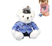 Hogvinnatil Politiques Animaux en peluche, Ours en peluche en peluche en robe de police, Mignon ours en peluche avec robe de police amovible, ours en peluche pour cadeaux d"anniversaire à