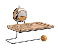 Hogvinnatil Porte de rouleau de toilette avec étagère, support de serviette en papier d'aspiration - Étagère de serviette en papier en acier inoxydable - Distributeur de rouleaux de tissu